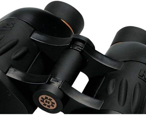 KONUS | Sporty 10x50 Schwarzes gummiertes Fernglas mit rubinroter Optik, Constant Focus, 10x50 Zoom