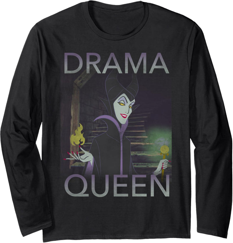 Disney Villains Maleficent Drama Queen Portrait Langarmshirt