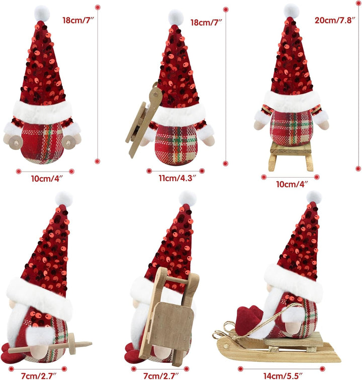 Gehydy Weihnachtswichtel Figuren 3er Set Weihnachtsdeko Wichtel Weihnachten Deko Wichtel Zubehör Dek