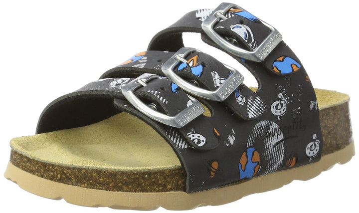 Superfit Jungen Fussbettpantoffel Pantoffeln 28 EU Grau Stone Multi 29, 28 EU Grau Stone Multi 29