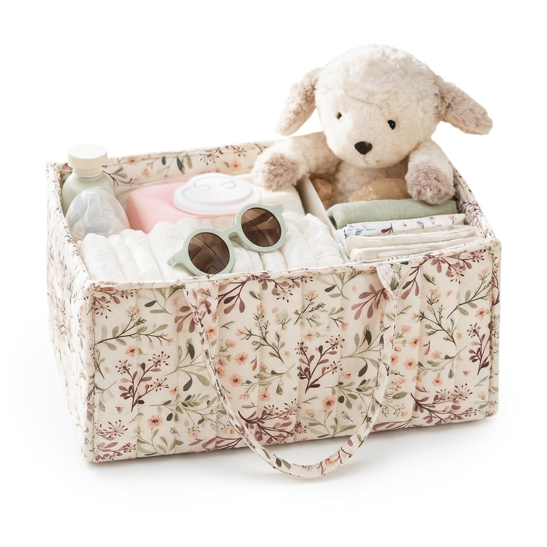 Wickeltasche Organizer, Baby Windel Caddy Organizer, 38x25.5x18cmcm Wickel Organizer mit Fächern & G