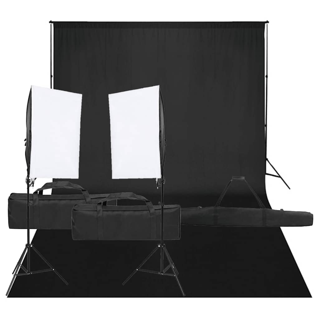 Mangloder Fotostudio-Set mit Beleuchtung und Hintergrund für Studio- und Outdoor-Fotografie, inkl. S