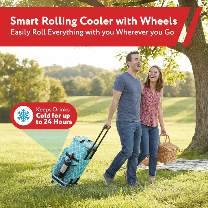 dbest products Ultra Compact Cooler Smart Cart Marokkanische Fliese Extended, Marokkanische Fliese E