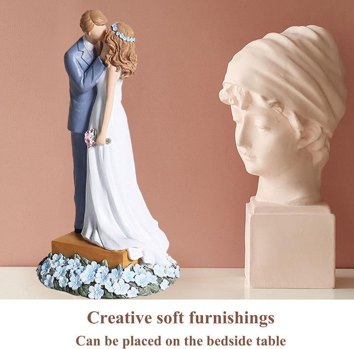 Gonnely Wedding Cake Topper, Handwerk aus Kunstharz, Engelsfiguren, handbemalt, Dekoration für Büro
