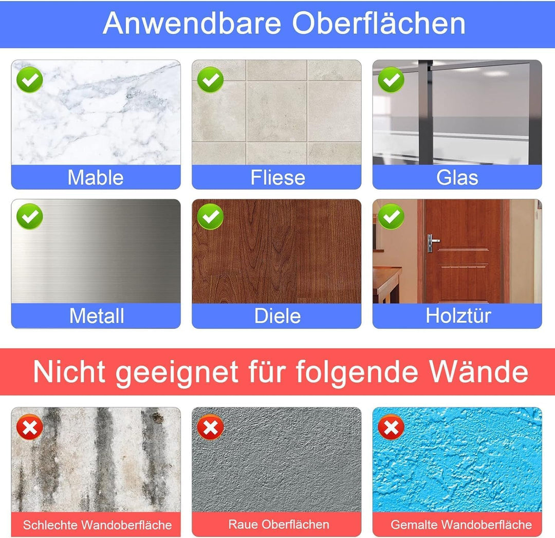 Charfia 16 Stück 15kg (Max) Selbstklebend Haken Extra Stark, Grosse Klebehaken Transparent Haken Sel