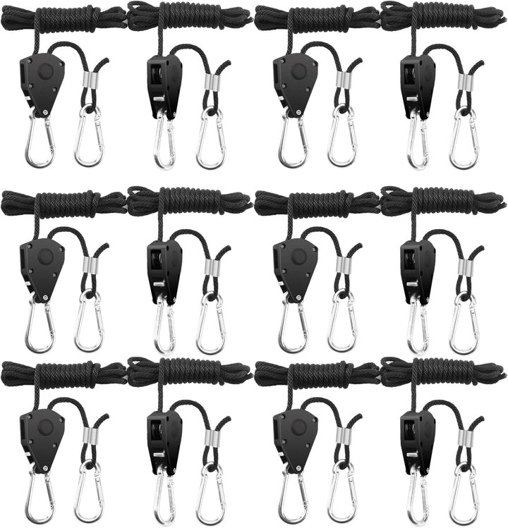 6 Paar（12 Stück） 1/8 Zoll Ratchet Hanger Heavy Duty Einstellbare Ratsche Seil Aufhänger für Grow Lig