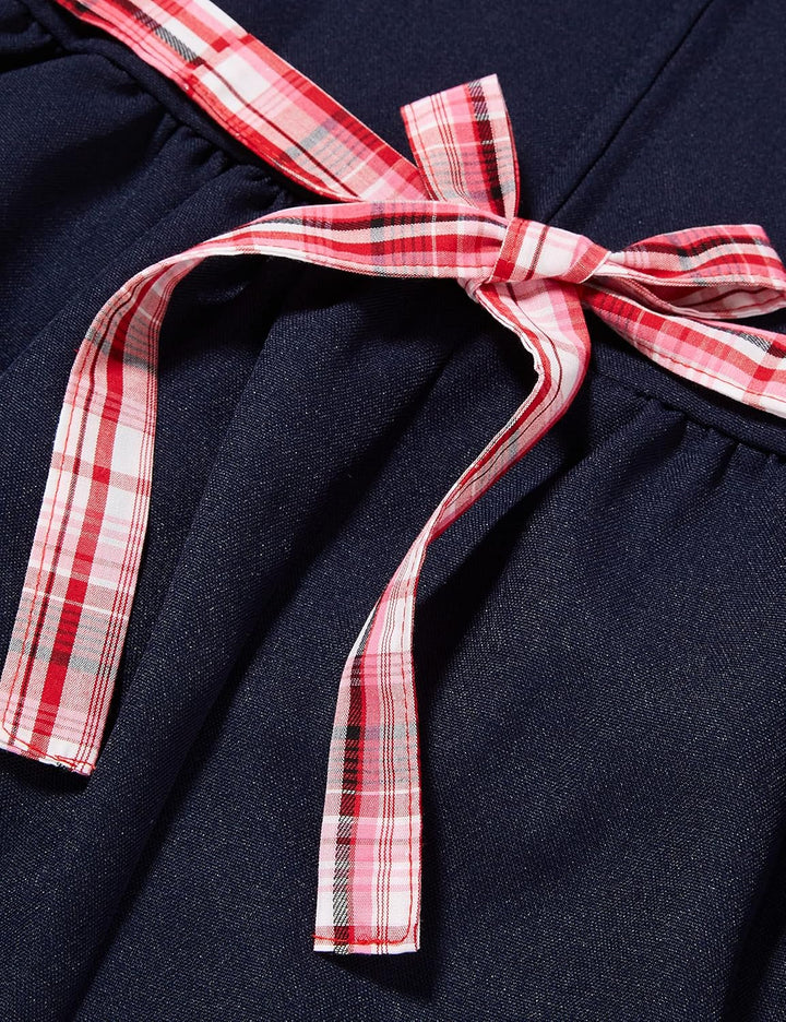 Schrammel Blumenrankerl Schürze Festliches Kinderdirndl Edelstickerei 122-128 Blau-rot Sood, 122-128