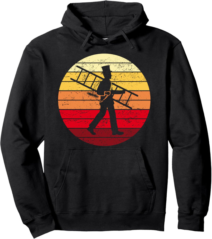 Schornsteinfeger Kaminkehrer Ausbildung Retro Sonne Geschenk Pullover Hoodie