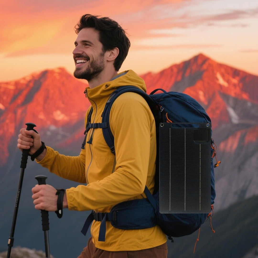 100 W Solarpanel | Outdoor-USB-Telefon-Ladegerät 100 W – wasserdichte Ladebank für den Aussenbereich
