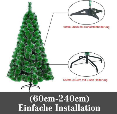 Aufun Künstlicher Weihnachtsbaum Baum Kunstbaum Dekobaum mit Metallständer Christbaum Schneller Mont