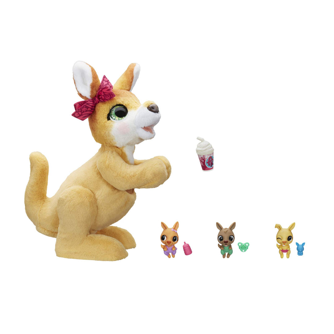 Hasbro Josie, das Känguru, interaktives Plüschspielzeug, 70+ Geräusche und Reaktionen, ab 4 Jahren,