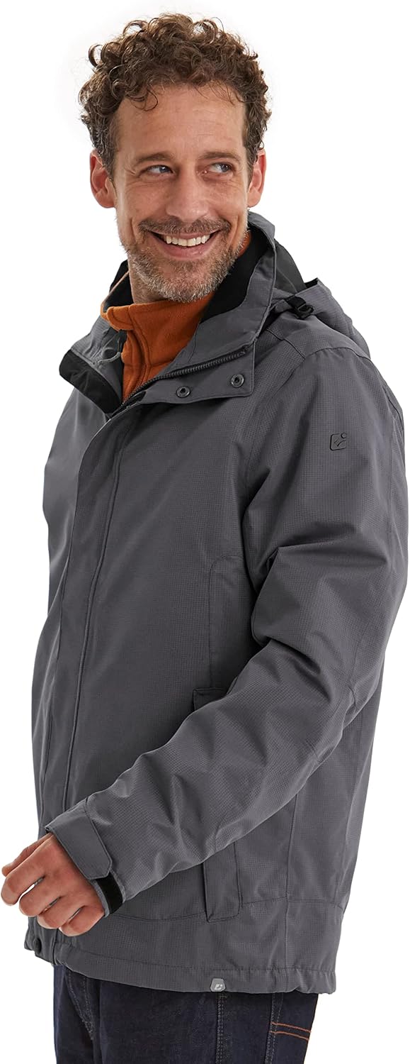 Killtec Herren Funktionsjacke mit abzippbarer Kapuze Xenios L anthrazit, L anthrazit