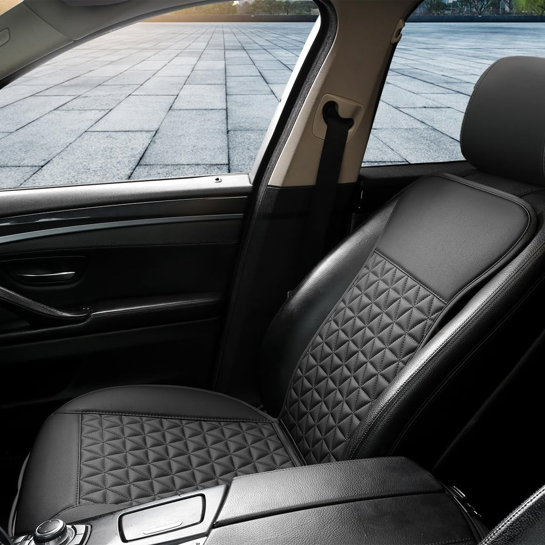 Black Panther 1 Paar Luxus PU-Leder Sitzbezüge Auto Vordersitze, kompatibel mit 95% Autos,Keine Sitz