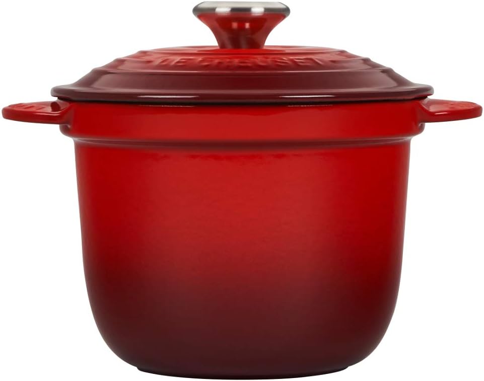 Le Creuset Cocotte Every aus Gusseisen mit Poteriedeckel, 18 cm, 2 Liter, Kirschrot, 41110180600460,