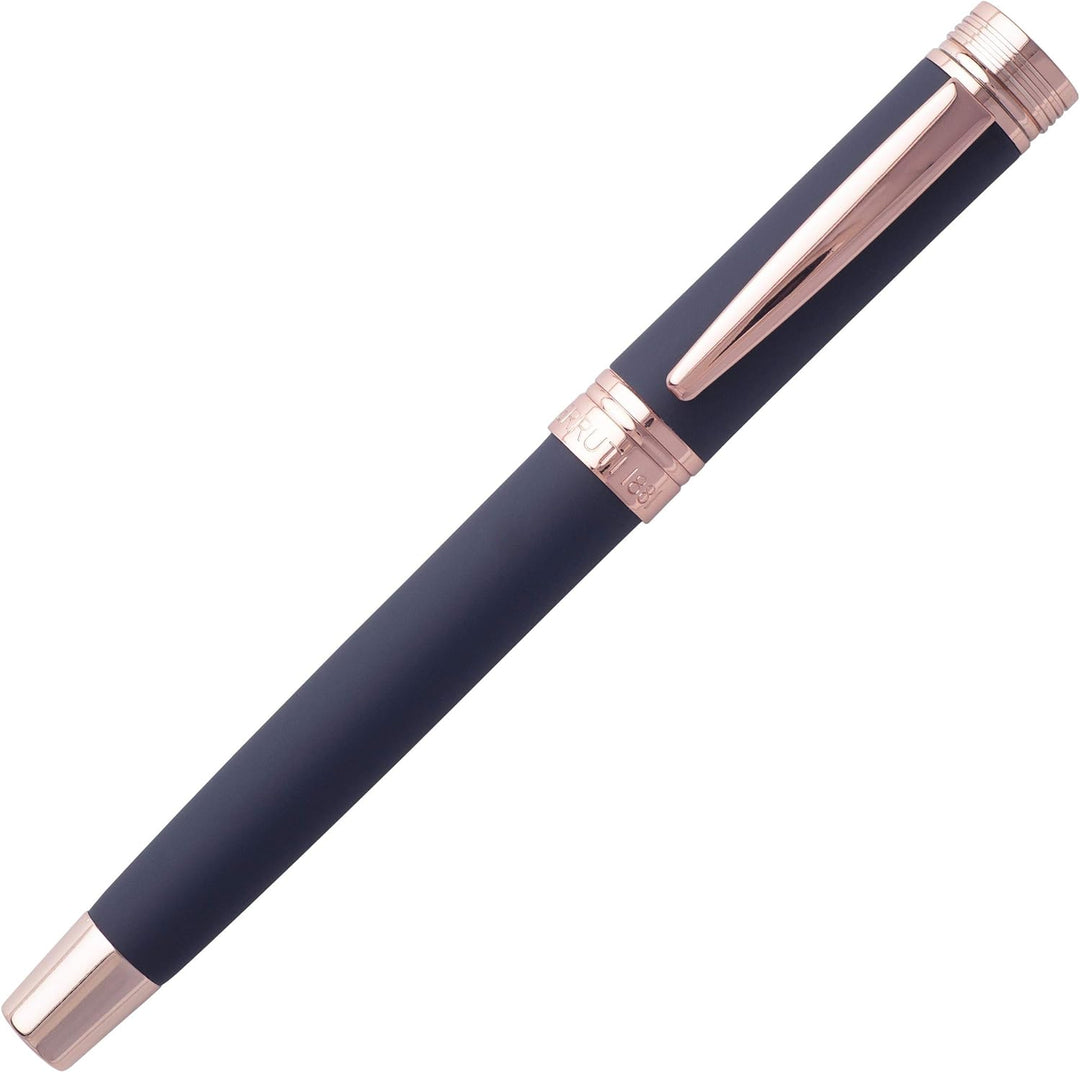 Cerruti Füllfederhalter Zoom Soft Navy in der Farbe Rose Gold mit blauer Tinte, NSG9142N