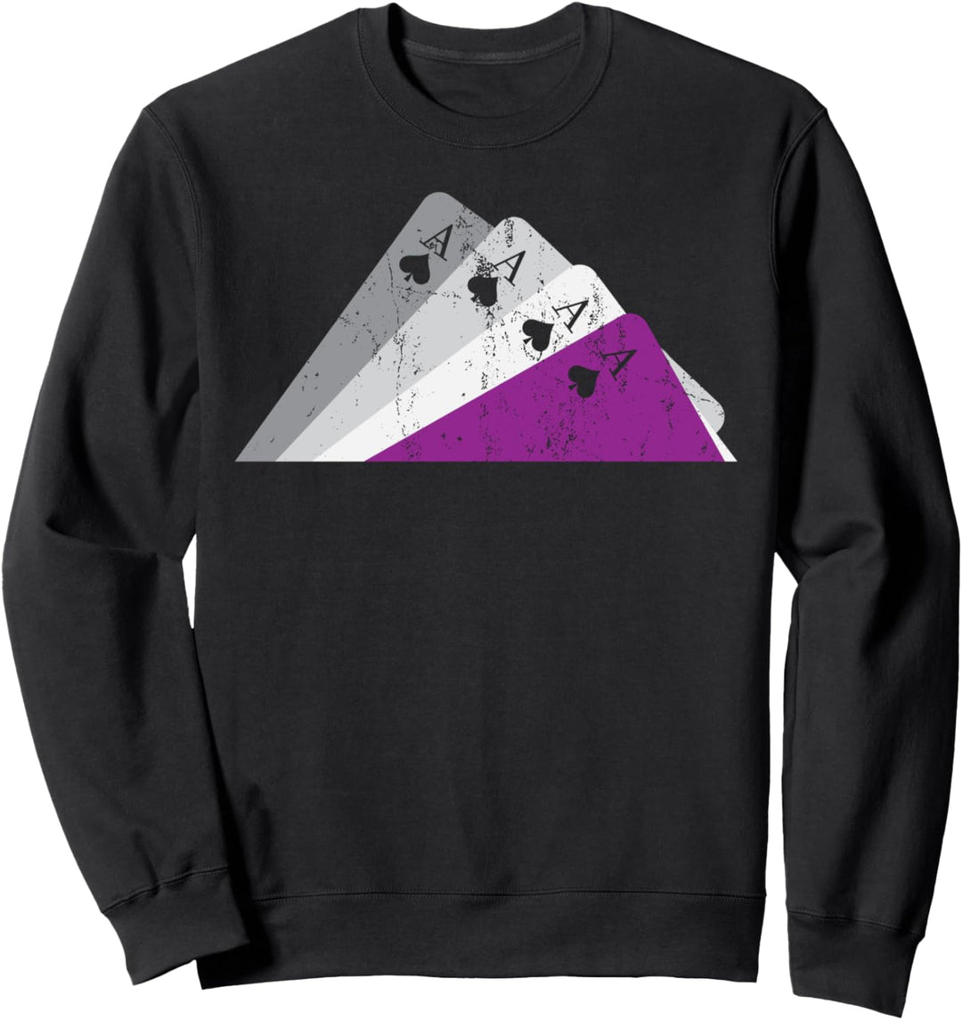 Queer Kartenspiel Genderfluid LGBTQIA Ass Geschenk Asexuell Sweatshirt