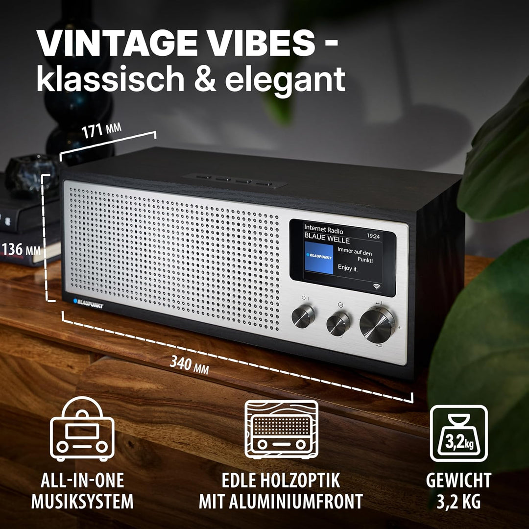 BLAUPUNKT Napoli IRD 400 DAB+ Internetradio mit WiFi/WLAN und Bluetooth - 20 Watt RMS Radio mit LC-F