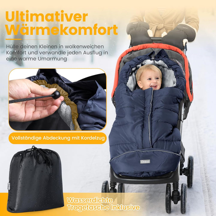 Orzbow Fusssack für Kinderwagen Buggy,Baby Fusssack Schlafsack,Babyfusssack für Babyschale,Winterfus