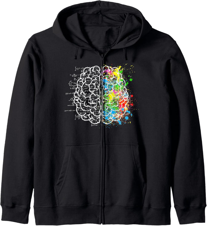 Creative Brain Art Science Math Kapuzenjacke