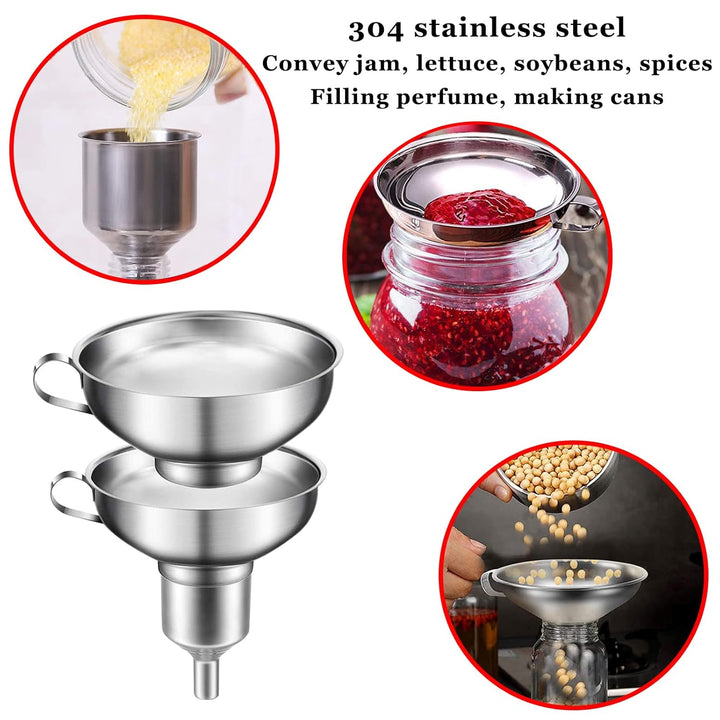 Trichter edelstahl, küche Marmeladentrichter, mit einmachgläser Heber und 300 Mesh Filter zum Umfüll