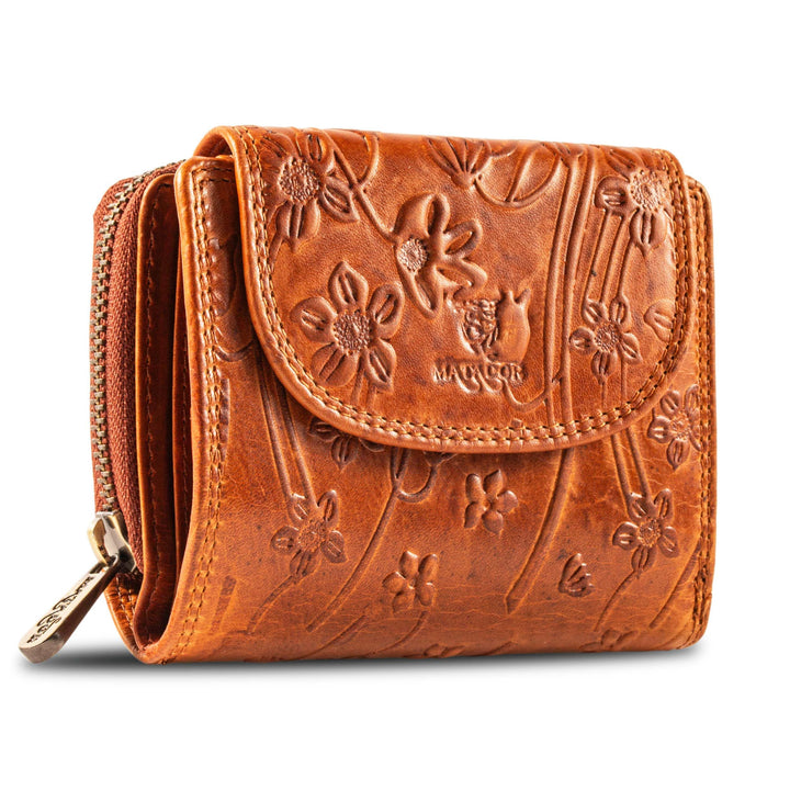 MATADOR |SARAGOSSA| RFID Blocker Leder Portemonnaie Damen| Geldbeutel Portmonee Damen mit Geschenk B
