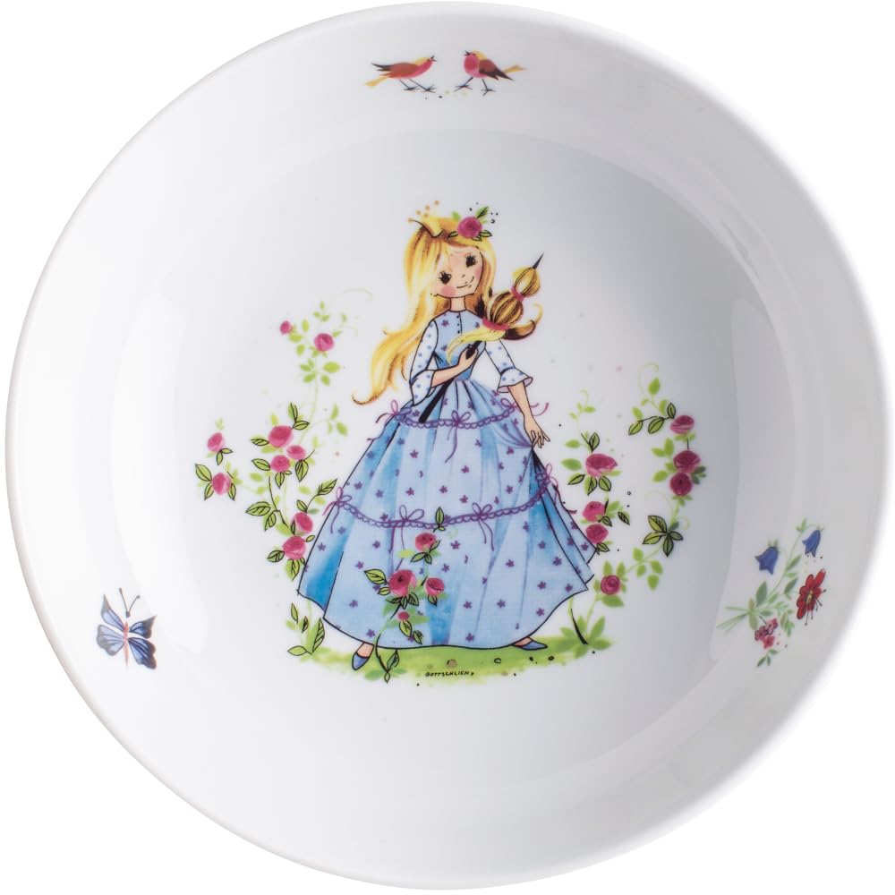 KAHLA 203418A50849C Kids tiefer Teller 18 cm Dornröschen | Suppenteller mit Dornröschen Design aus P