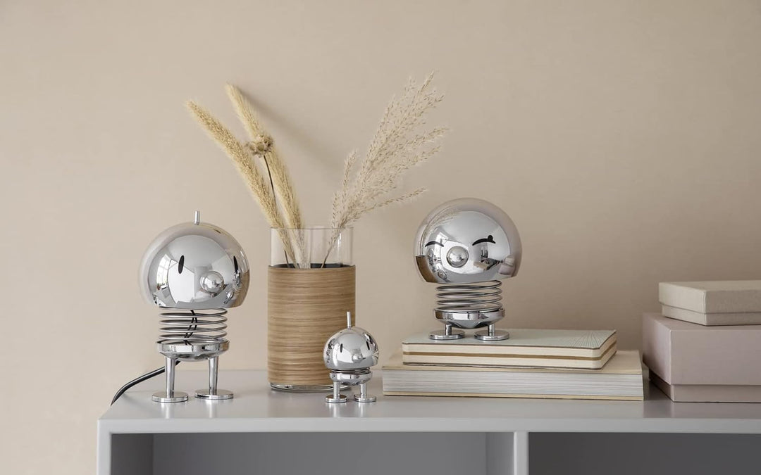 Hoptimist - Skandinavisches Design - Classic Large Bumble - Höhe: 13.5 cm - Chrom/Silber - Deko - Ge
