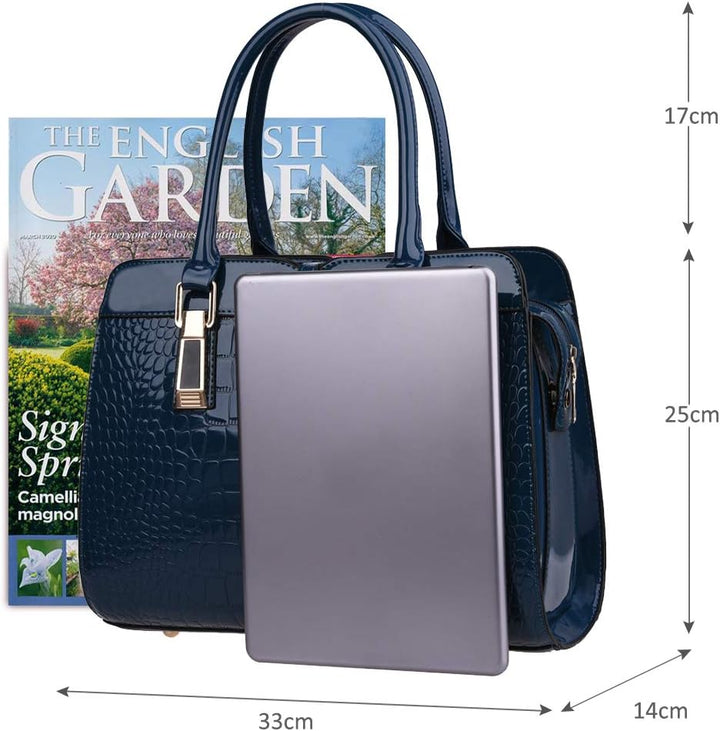 Nicole&Doris Damen Handtaschen neue Umhängetasche Lackleder Shell schultertasche Henkeltaschen Tasch