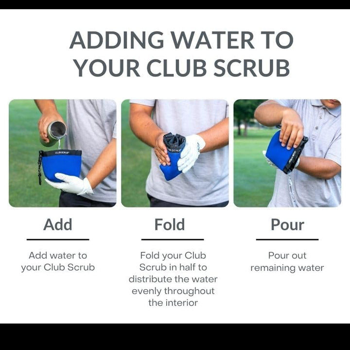 Club Scrub Reinigungsbeutel für Golfschläger und Bälle, wasserdichtes Innenfutter mit Clean-Face-Tec