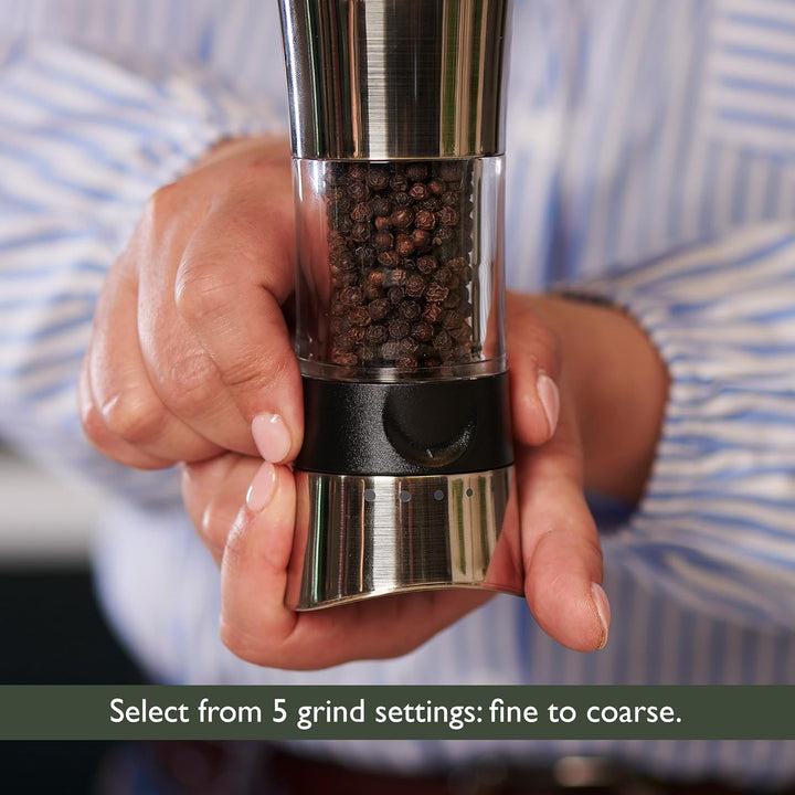 Cole & Mason H306591P Horsham Pfeffermühle, Chrom, Acryl, 154mm, Classic Inverta, Enthält 1 x Pfeffe