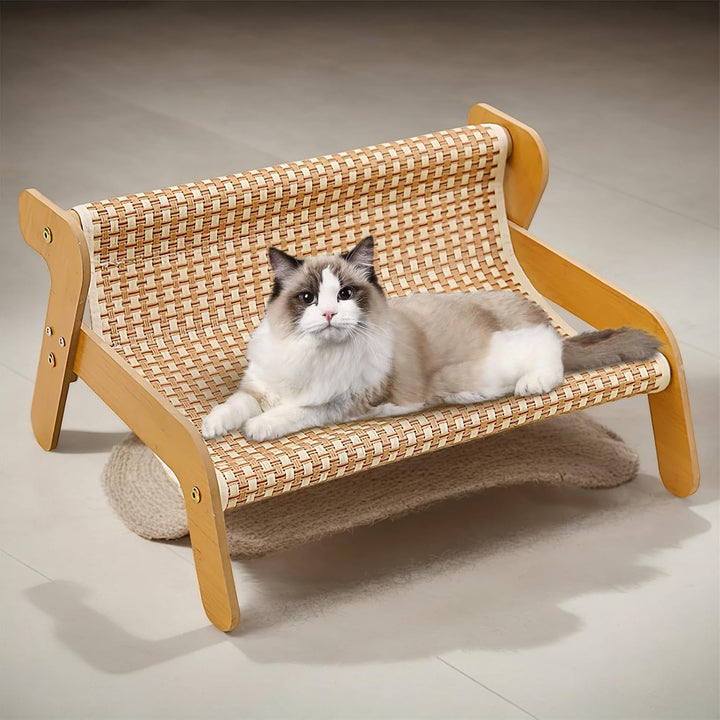 Sisal Kratzstuhl für Katzen – Outdoor & Indoor Katzen-Lounge-Stuhl, 2-in-1 & Bett | Stabiles, hausti