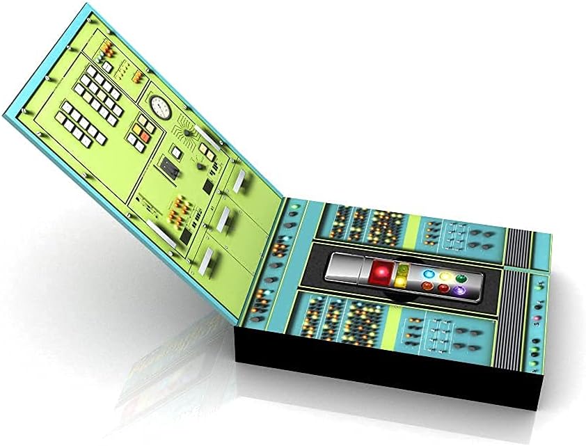 Retro-USB-Speicherstick, beleuchtet, mit LED-Leuchten, Sci-Fi-Speicherstick, 1950er-Jahre, Retro-Sci