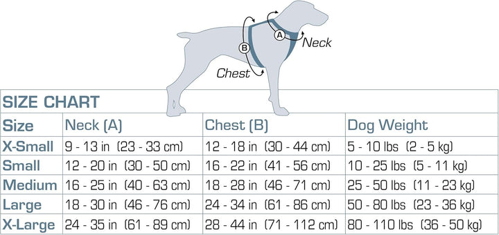 Kurgo Tru-Fit Smart Hundegeschirr, Mit gepolstertem Brustteil und D-Ring, Inklusive Autosicherheitsg