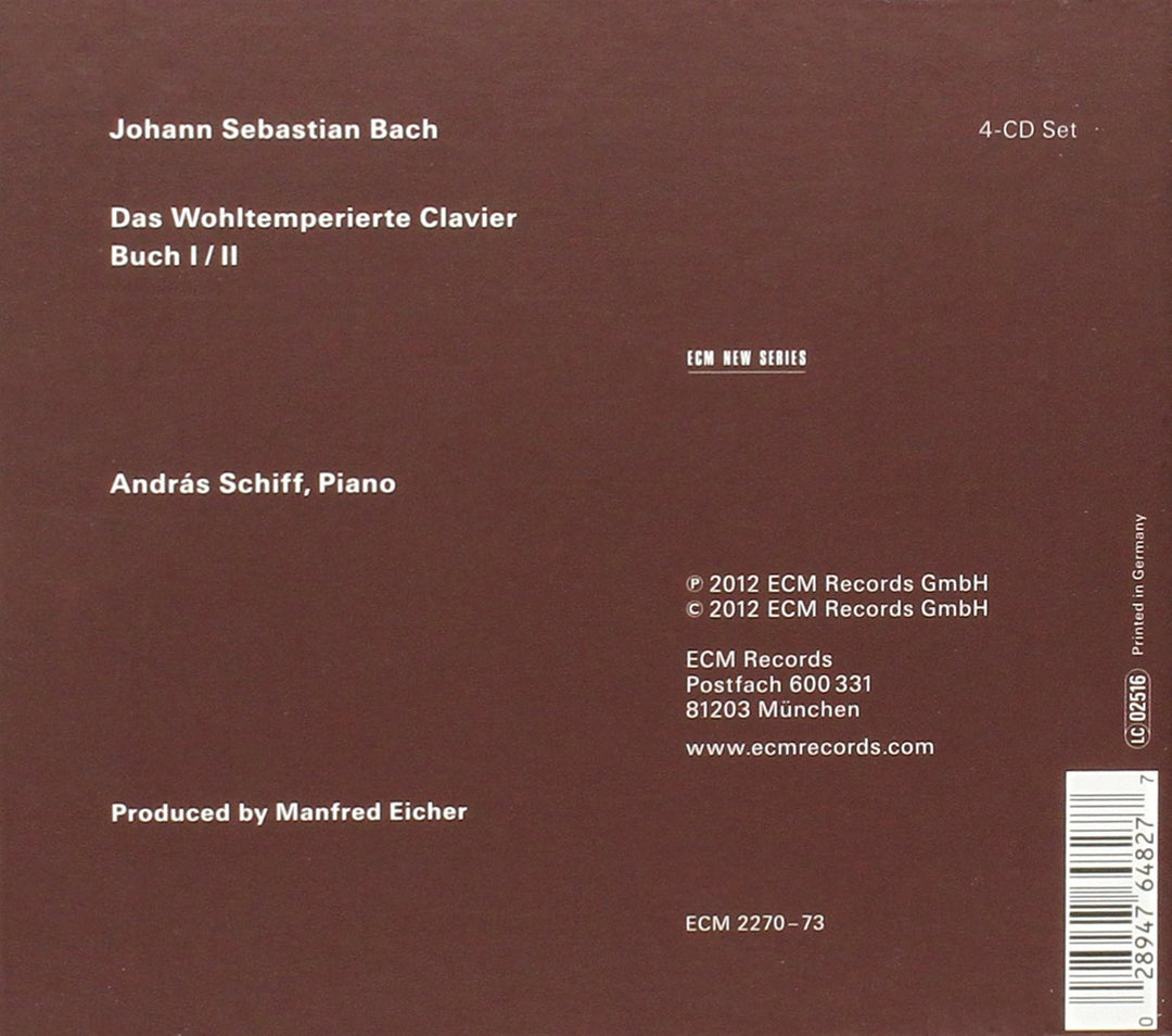 Das Wohltemperierte Clavier, Audio-CD
