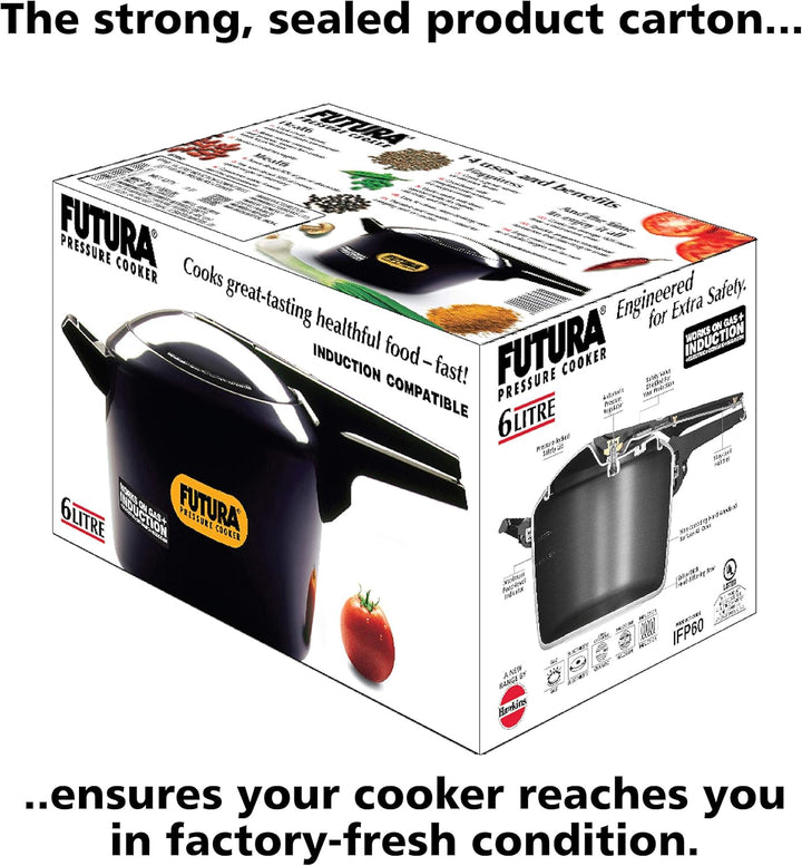 FUTURA Druckkocher, 6 l, Grau 6 Liter, 6 Liter