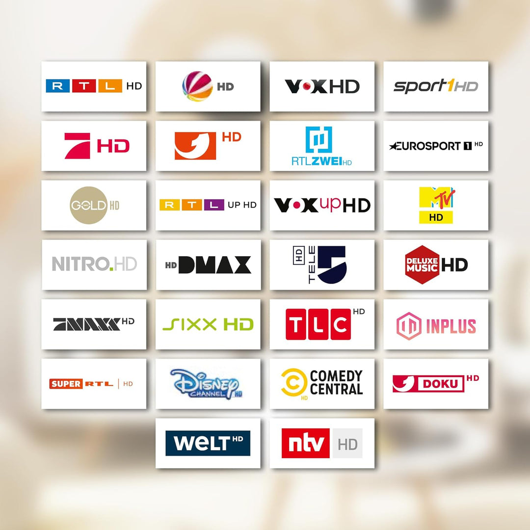 STRONG SRT7815 Digitaler HD Satelliten-Receiver, HD-SAT-Empfang, DVB-T2 HD, inklusive HD+ Karte für