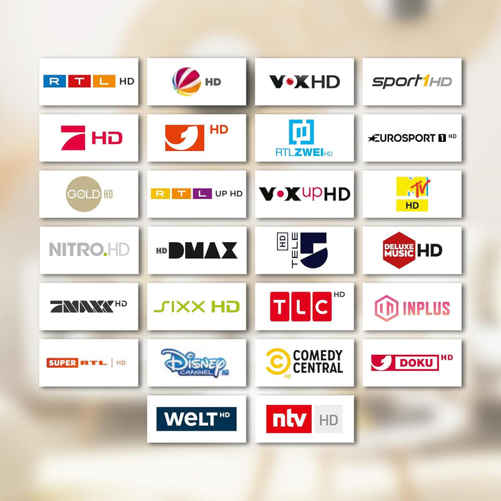 STRONG SRT7815 Digitaler HD Satelliten-Receiver, HD-SAT-Empfang, DVB-T2 HD, inklusive HD+ Karte für