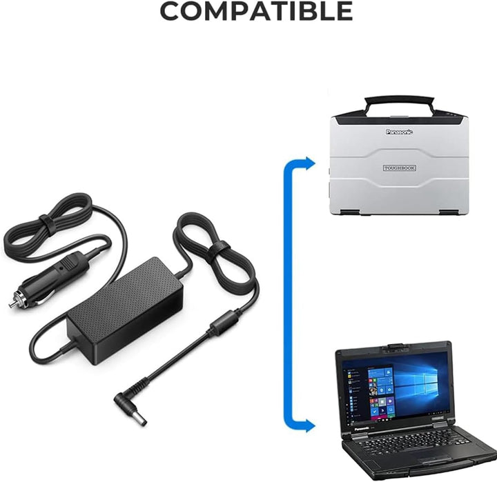 KFD DC 12V-24V Adapter KFZ Ladekabel Netzteil Auto Ladegerät für Panasonic Toughbook CF18 CF19 CF53