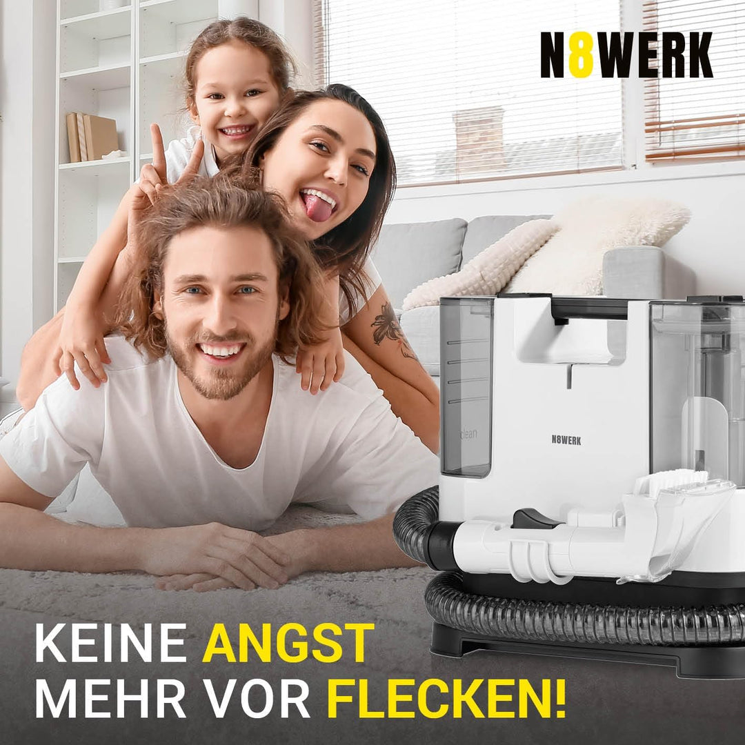 Waschsauger Portable Clean | Inkl. Reinigungsmittel | Polster- und Teppichreiniger, leicht und kompa