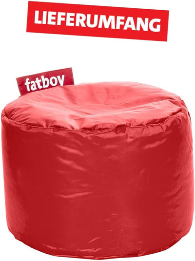 Fatboy® Point Hocker Nylon Rot | Runder Sitzhocker | Trendiger Poef/Fussbank/Beistelltisch | 35 x ø