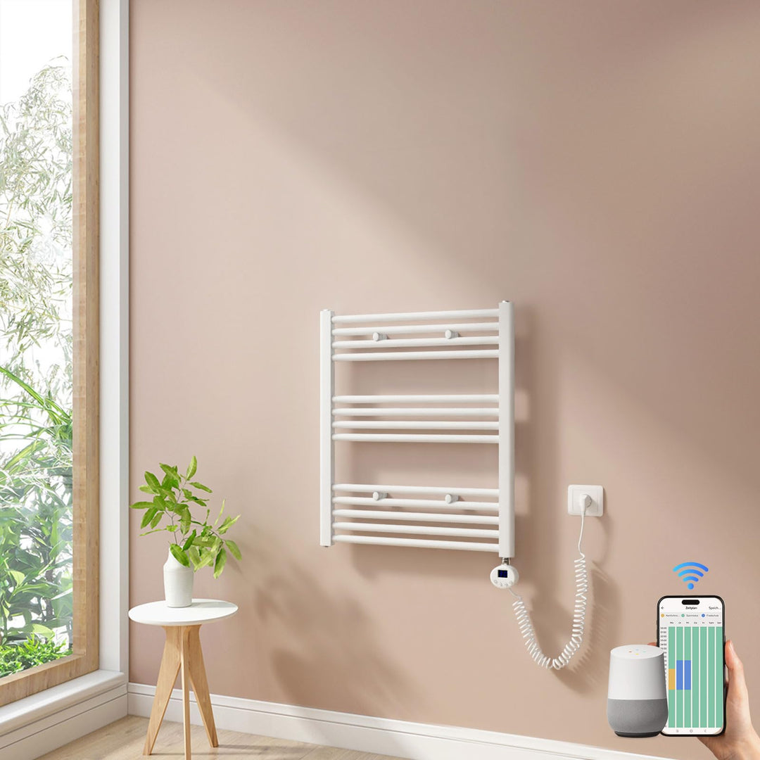 Heilmetz Smart WiFi Badheizkörper Elektrisch 70x60cm Elektrischer Handtuchtrockner mit Thermostat un