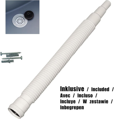 Varile Premium-Set Waschbecken aus Kunststoff für Garten & Keller inkl. Abflusssieb-Haarsieb aus Kun