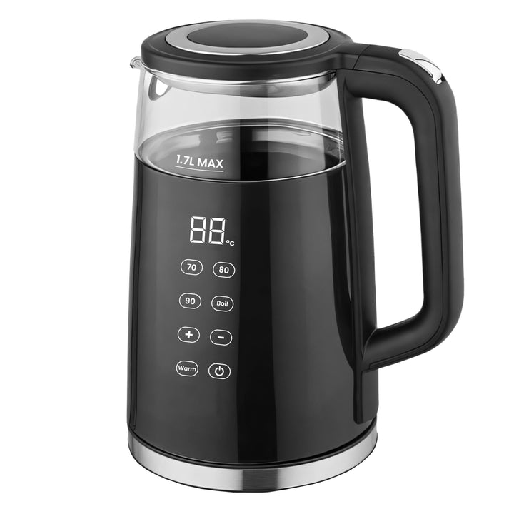 Retoo Glas Wasserkocher 1.7L mit Temperatureinstellung Elektrisch, 2200W, BPA-frei, 70–100°C, Touch-