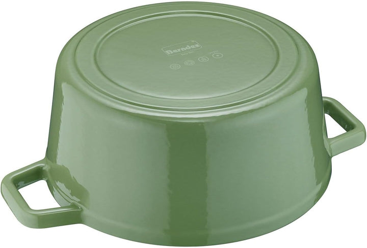 Berndes Bräter B.iron 3,75L mit Deckel - 24 cm - Gusseisen mit Emaillebeschichtung - Kochtopf zum Sc