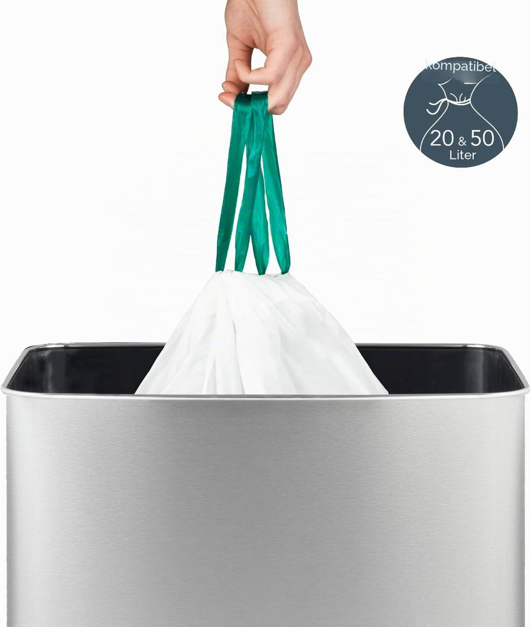 Les Collectors Mülleimer N°1010, 64 L, passend für 30–60-Liter-Säcke, 3 Fächer 42L +11L + 11L, Küche