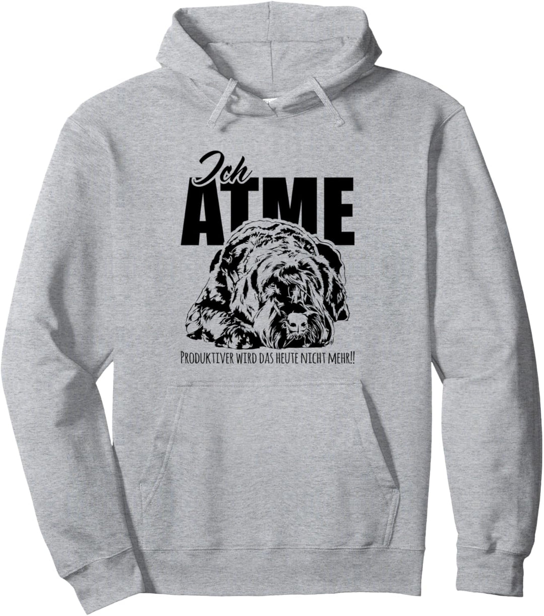 Lustiger Riesenschnauzer Ich Atme Hundespruch Hund Hunde Pullover Hoodie
