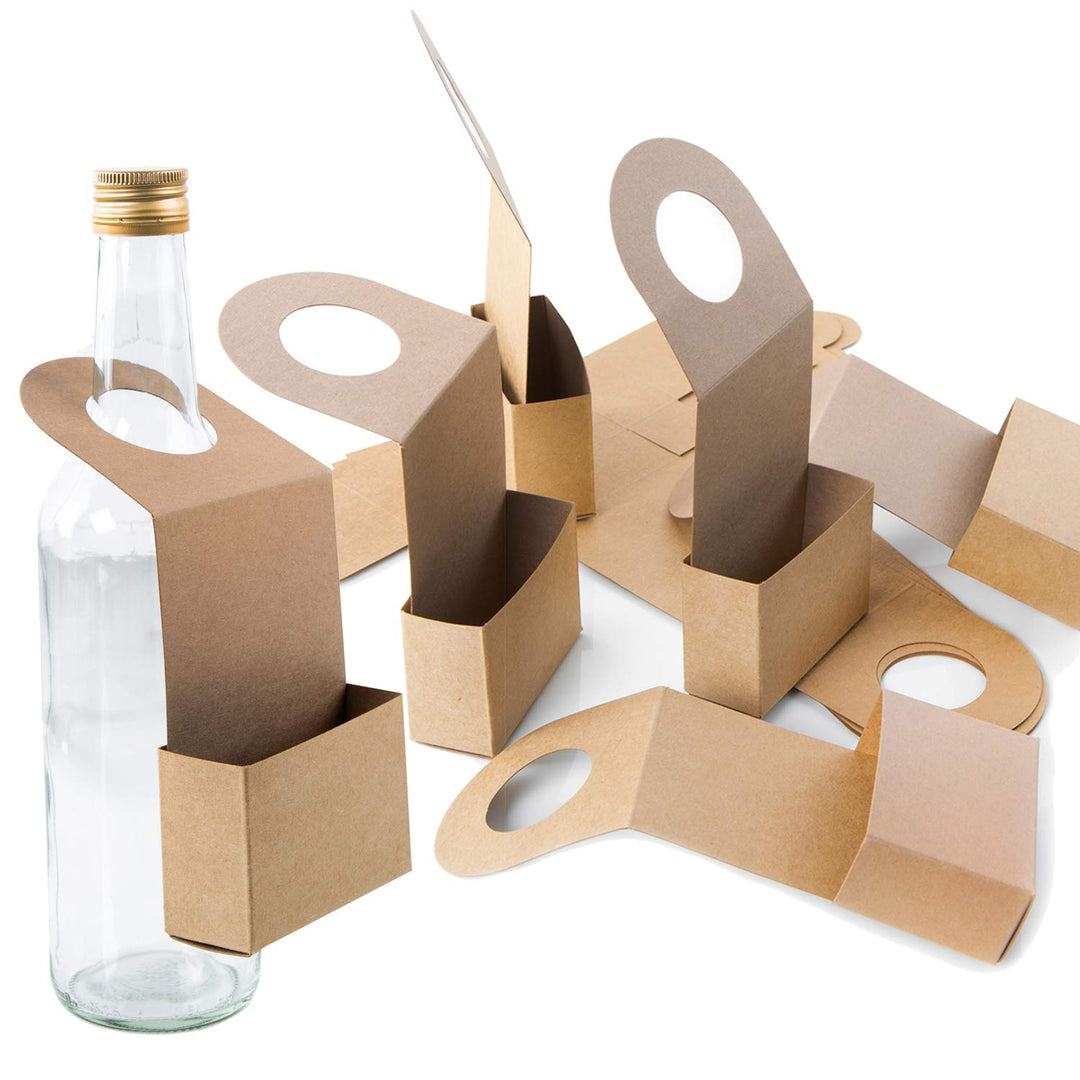 Logbuch-Verlag 25 Flaschenhänger zum Befüllen mit Kleinigkeiten - befüllbare Kraftpapier Anhänger fü
