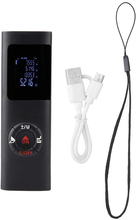 Hochpräziser Entfernungsmesser 40M Digitales Min USB Ladetaschen Entfernungsmesser Testwerkzeug