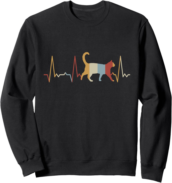 Herzschlag Katze Sweatshirt