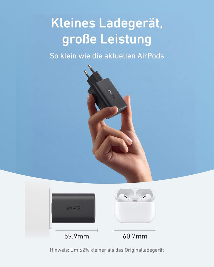 Anker Nano 100W Ladegerät, 100W MacBook Ladegerät, Netzteil für MacBook, iPad, iPhone 17/16, Galaxy,